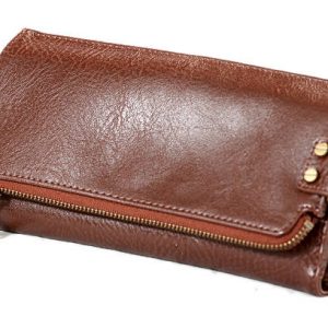 Leather Wallet with Zipper